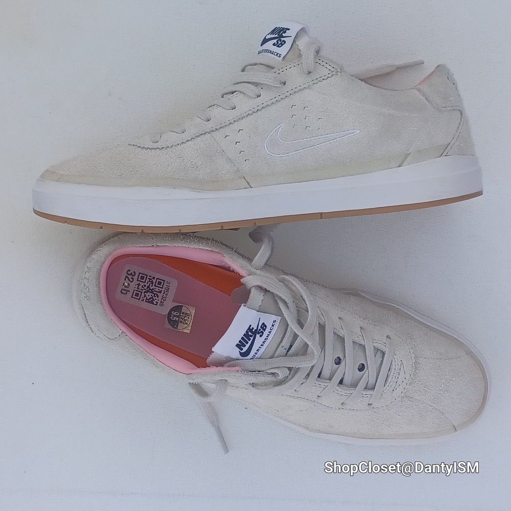 Nike SB Bruin Hyperfeel Quartersnacks sneakers in birch and space pink - Picture 10 of 16